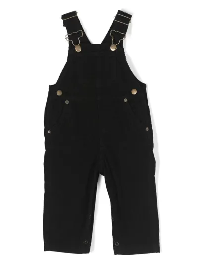 Bonpoint Babies' Hook-fastening Corduroy Dungarees In Black