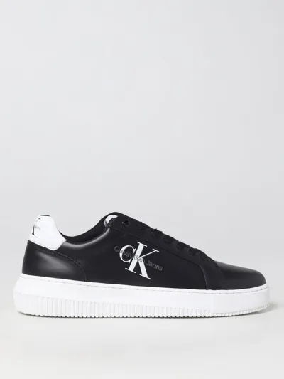 Calvin Klein Jeans Est.1978 Logo-print Low-top Sneakers In Black