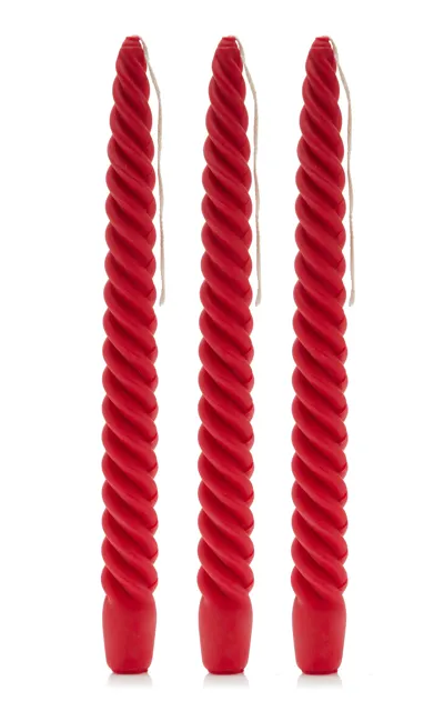 Éluwa Studio Molua Tapered Candles In Red