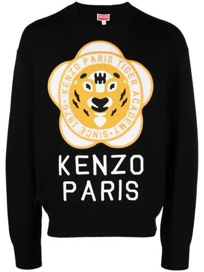 Kenzo Maglia Fiore In Black