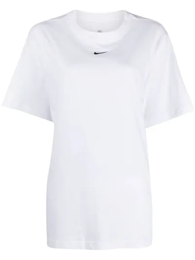 Nike Swoosh-logo Cotton T-shirt In White