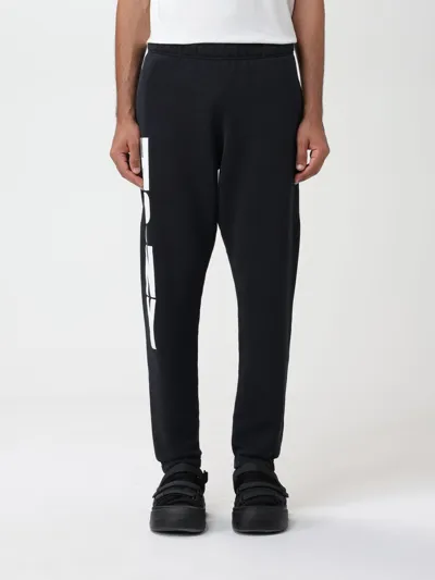 Heron Preston Black Cotton Track-pants In Black,white