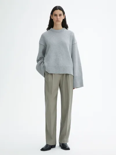 House Of Dagmar Wool Crewneck In Light Grey