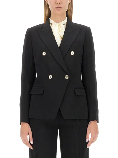 Michael Michael Kors Double- Breasted Blazer In Black