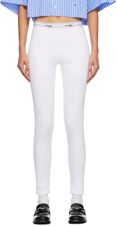 Hommegirls White High-rise Leggings