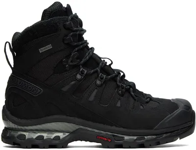 Salomon Quest Gtx Advanced Leather And Suede-trimmed Gore-tex Ankle Boots In Black