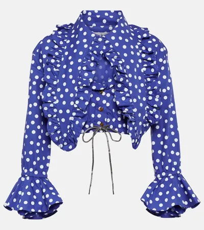 Vivienne Westwood Blue Heart Cropped Blouse