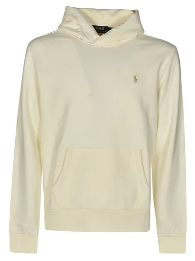 Polo Ralph Lauren Pony Embroidered Drawstring Hoodie In White