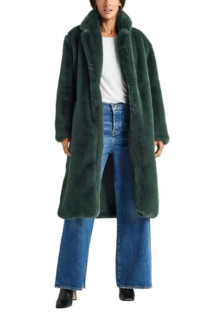 Splendid Mikaela Faux Fur Coat In Balsam