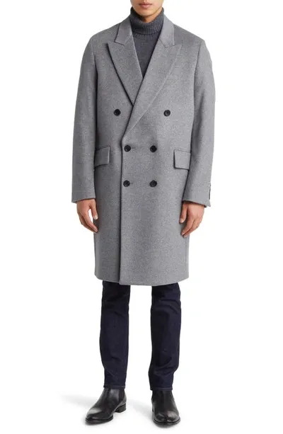 Cardinal Of Canada Men's Thomas Wool & Cashmere-blend Double-breasted Coat In Light Grey