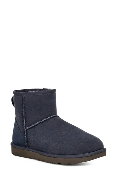 Ugg Classic Mini Ii Genuine Shearling Lined Boot In Blue