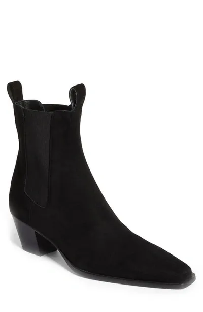 Totême The City Block Heel Chelsea Boot In Black