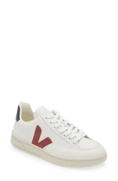 Veja V-12 Leather Sneaker In White