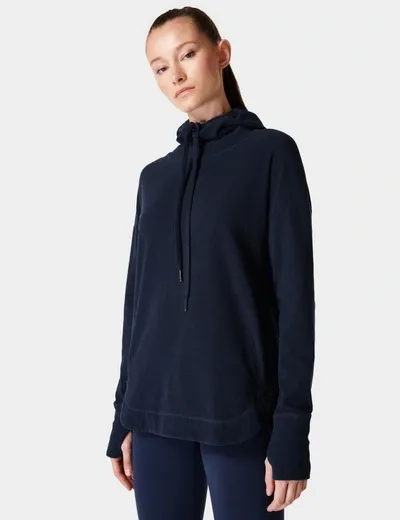 Sweaty Betty Escape Italian Fleece Hoody In Blue