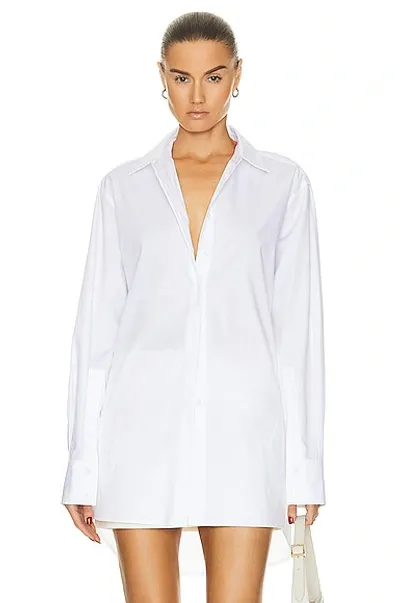 Simkhai Alfansa Button Down Shirt In White