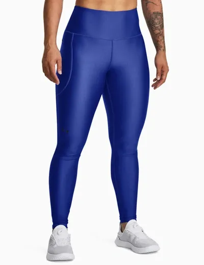 Under Armour Heatgear No-slip Waistband Full-length Leggings In Blue