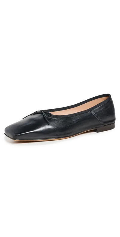 Mansur Gavriel Square Toe Ballerinas In Black