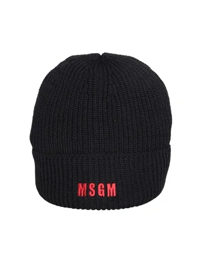 Msgm Beanie In Black