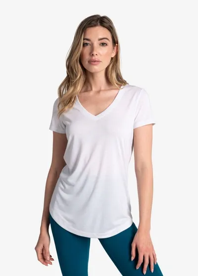 Lole Everyday V-neck Short Sleeve In White