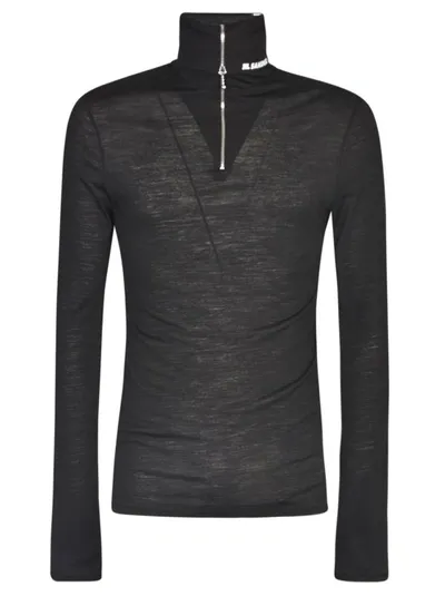 Jil Sander Black High Neck Longsleeve