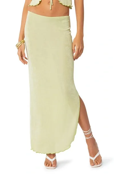 Edikted Women's Milan Slitted Maxi Skirt In Green