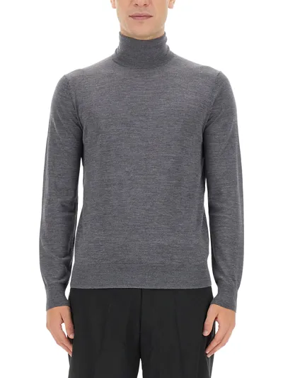 Ballantyne Wool Turtleneck In Gray