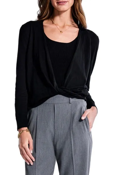 Nic + Zoe All Year 4-way Convertible Cardigan In Black