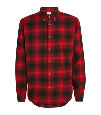 Woolrich Checked Flannel Shier In Red