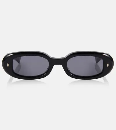 Jacques Marie Mage Besset Oval-acetate Sunglasses In Black