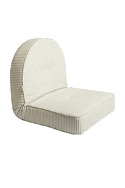 Business & Pleasure Reclining Pillow Lounger In Laurens Sage Stripe