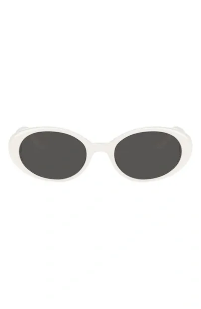 Dolce & Gabbana Re-edition Dna Oval-frame Sunglasses In White