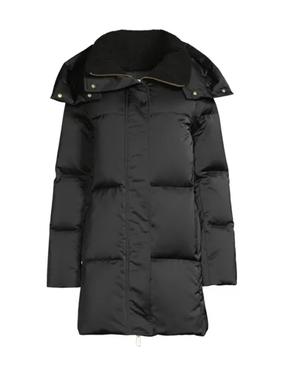 Nicole Benisti Women's Noelle Faux-shearling Puffer Jacket In Black