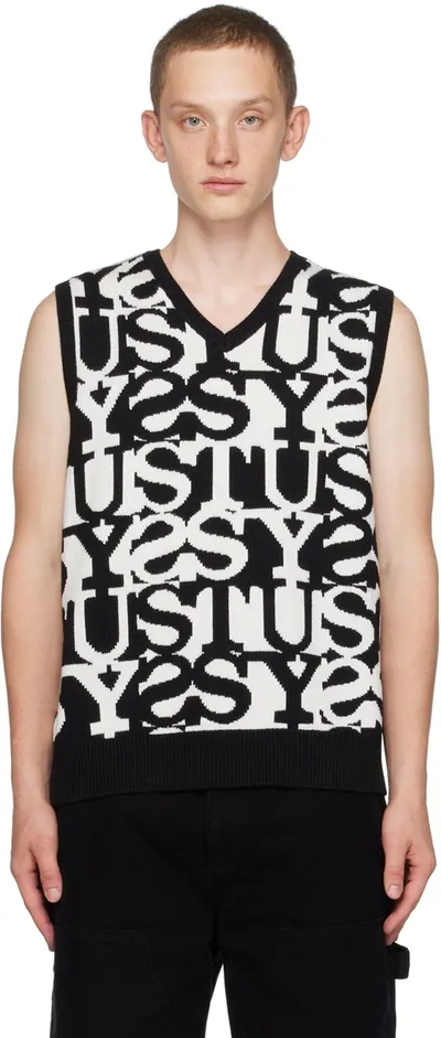 Stussy Stacked Sweater Vest In Mixed Colours