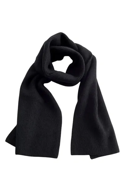 & Other Stories Winchester Recycled Cashmere Scarf In Black