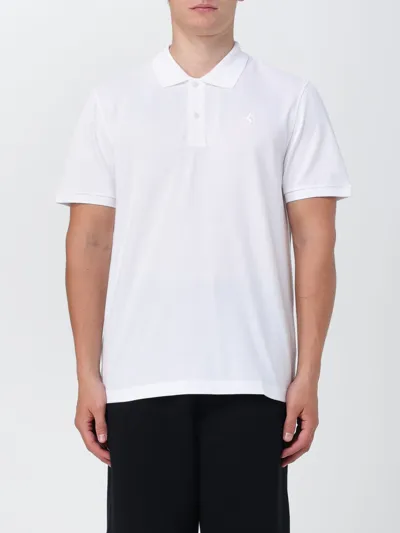 Ferrari Logo-print Polo Shirt In White