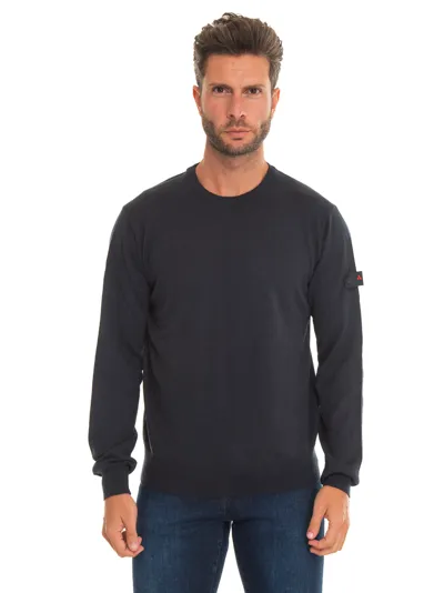 Peuterey Exmoor05 Round-necked Pullover In Blue