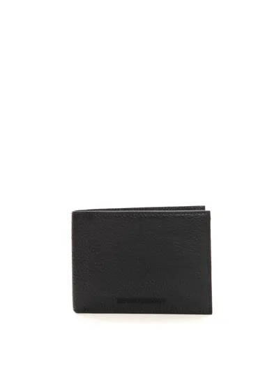 Emporio Armani Leather Wallet In Black