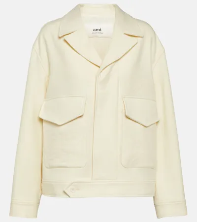 Ami Alexandre Mattiussi Ami Paris Flap Pocket Jacket In White