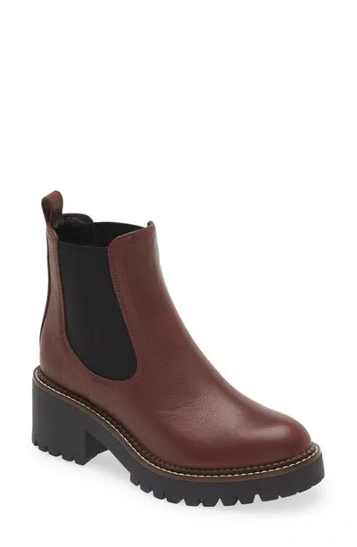 Nordstrom Mia Chelsea Lug Boot In Burgundy