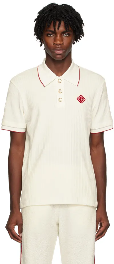 Casablanca Off-white Appliqué Polo