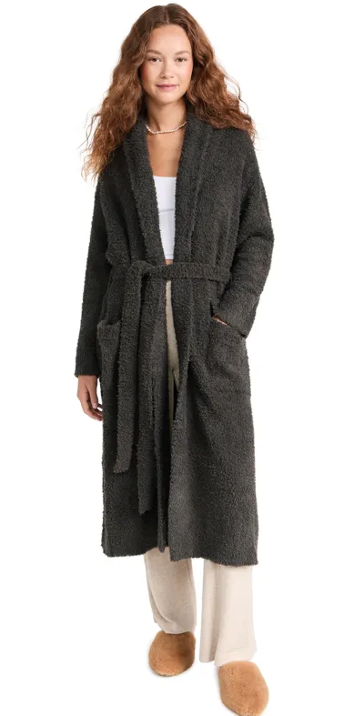 Barefoot Dreams Cozy Chic Solid Robe In Carbon