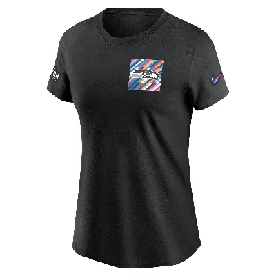 Nike Seattle Seahawks Crucial Catch Sideline  Women's Nfl T-shirt In Black