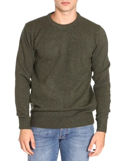 Barbour Tisbury Crewneck Knitted Jumper  In Green