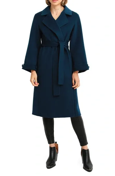 Belle & Bloom Stay Wild Oversize Wool Coat In Dark Teal