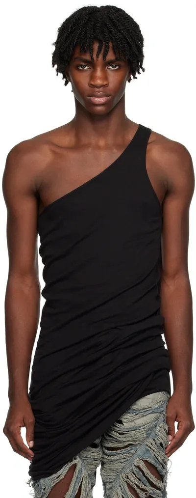 Rick Owens Drkshdw Black Double Ziggy Banana Tank Top