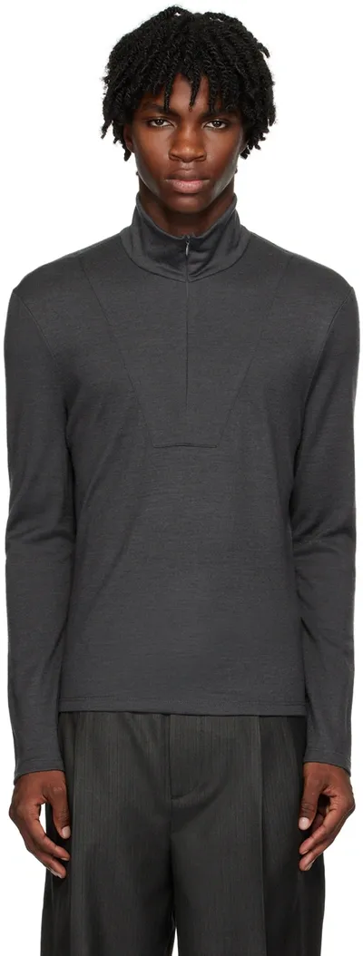 Maiden Name Gray Bilal Sweatshirt In Battleship Grey