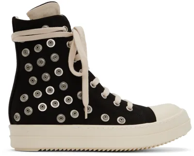 Rick Owens Drkshdw Rubber-toecap Hi-top Sneakers In Black