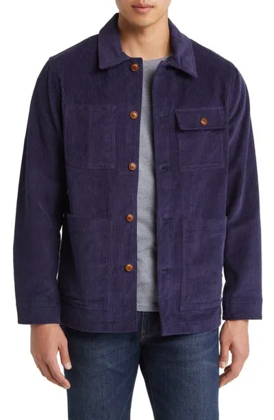 Schott Corduroy Chore Jacket In Navy