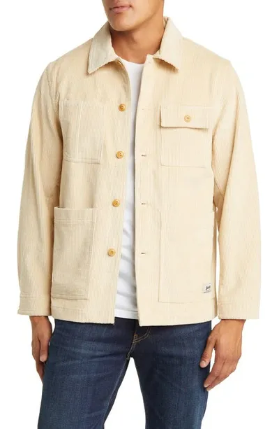 Schott Wale Chore Jacket In Off White