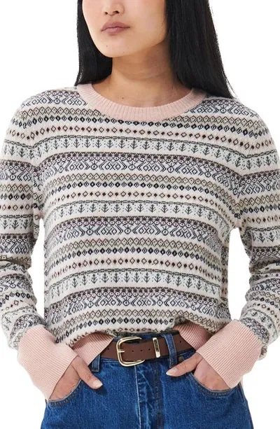 Barbour Peak Fair Isle Wool Blend Crewneck Sweater In Multi